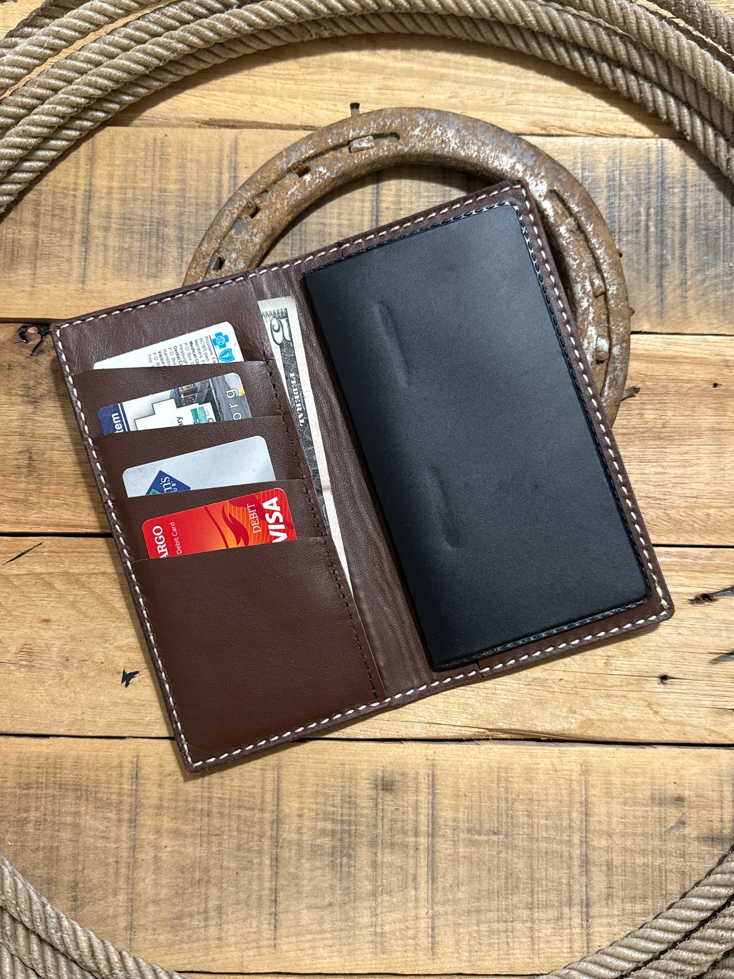 Indian paintbrush checkbook wallet