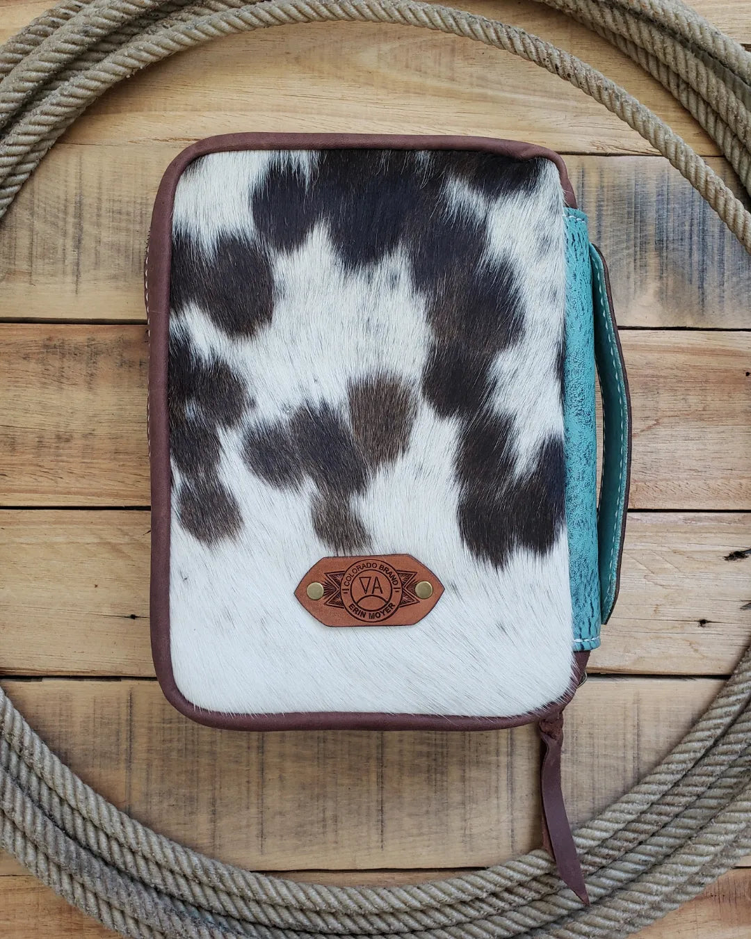 Cowhide and tooled leather Bible Case