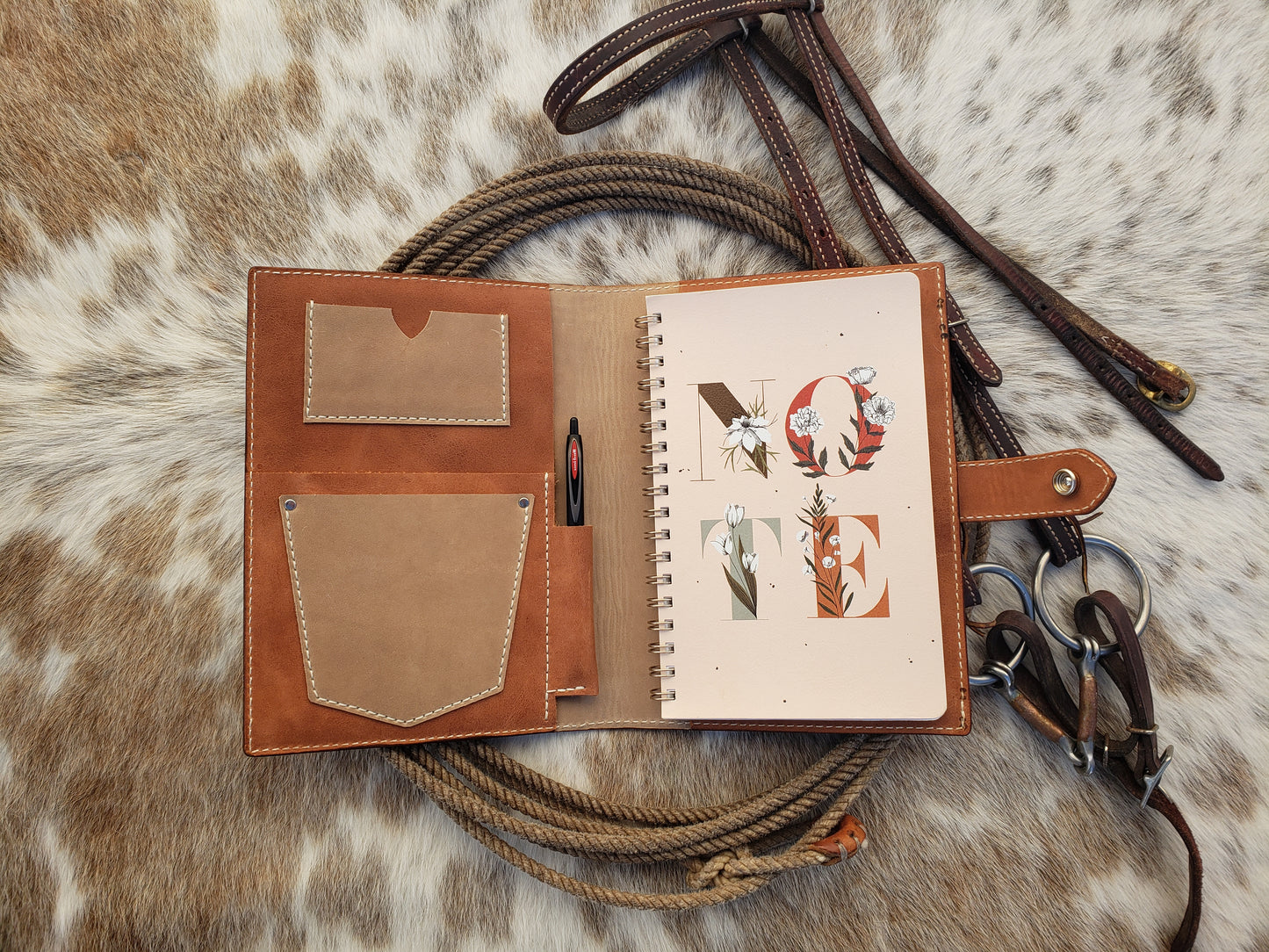 Frosty Appaloosa Leather Notebook