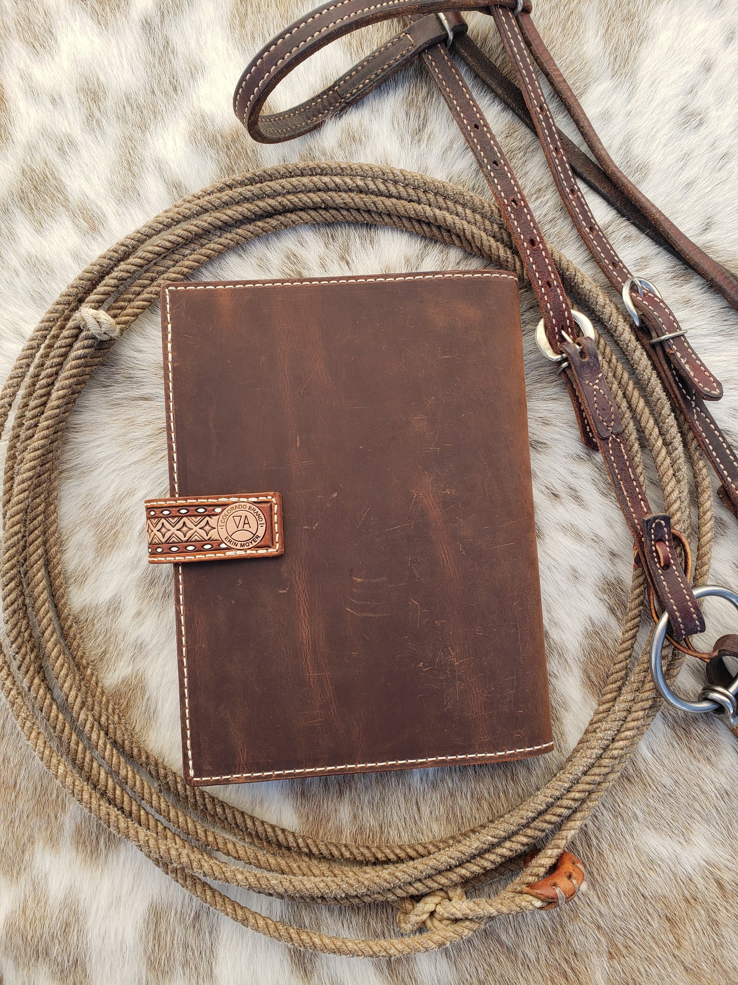 Frosty Appaloosa Leather Notebook