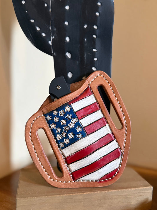 Folding knife sheath- made by Beau