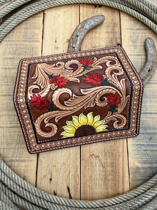 Sunflower and Indian paintbrush long wallet